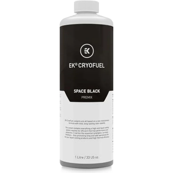 EKWB EK-CryoFuel CPU Kühler, 1000ml Fertiggemisch für Wasserkühlung, Space Black, korrosionsgeschützt, hohe thermische Effizienz – Bild 1