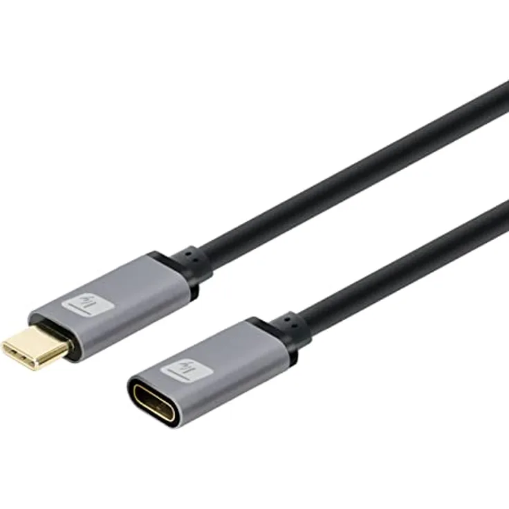 TECHLY 364361 USB 3.2 Gen 2 USB-C™ M/F Thunderbolt 3 E-Mark 1m Schwarz