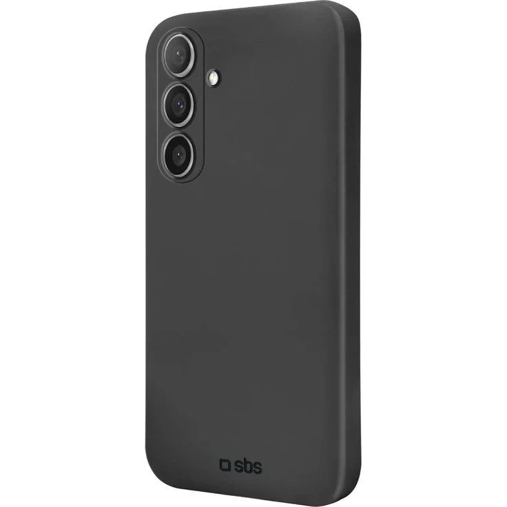 SBS Instinct Hülle für Samsung Galaxy A14/A14 5G, TPU Hartschale mit weicher Mikrofaserverkleidung, Schwarz