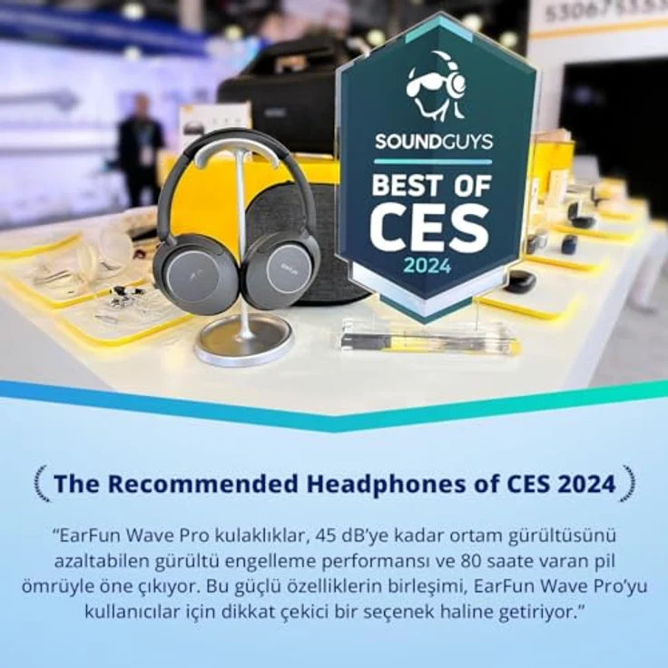 Earfun Wave Pro HP200B Black Drahtlose On-Ear-Kopfhörer mit Hi-Res Audio-Zertifizierung, Aktiver Geräuschunterdrückung und Bis zu 80 Stunden Akkulaufzeit – Bild 2