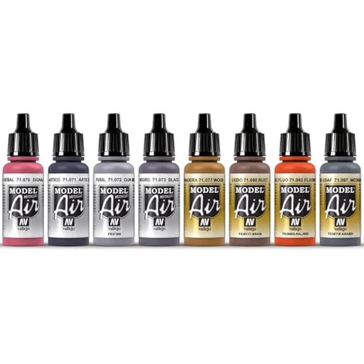 Model Air Set Metallic-Effekte 71181 Airbrush Farben Set Vallejo 100 504 – Bild 4