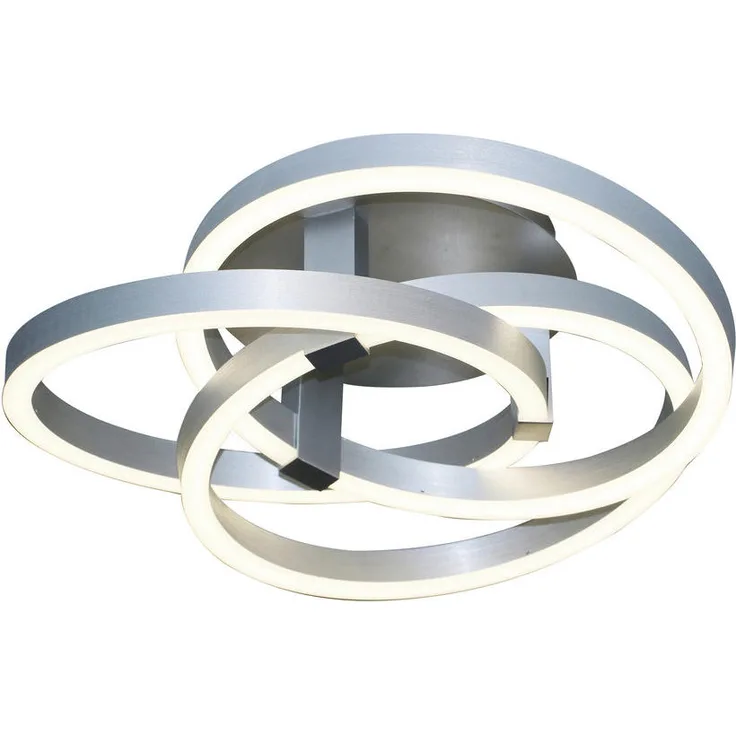 Näve LED-Deckenleuchte, rund, Alu, Farbtemperaturwechsler 2.700 - 6.500 Kelvin, Smartphone-Steuerung, dimmbar, 18 cm, Smart Home Lampe