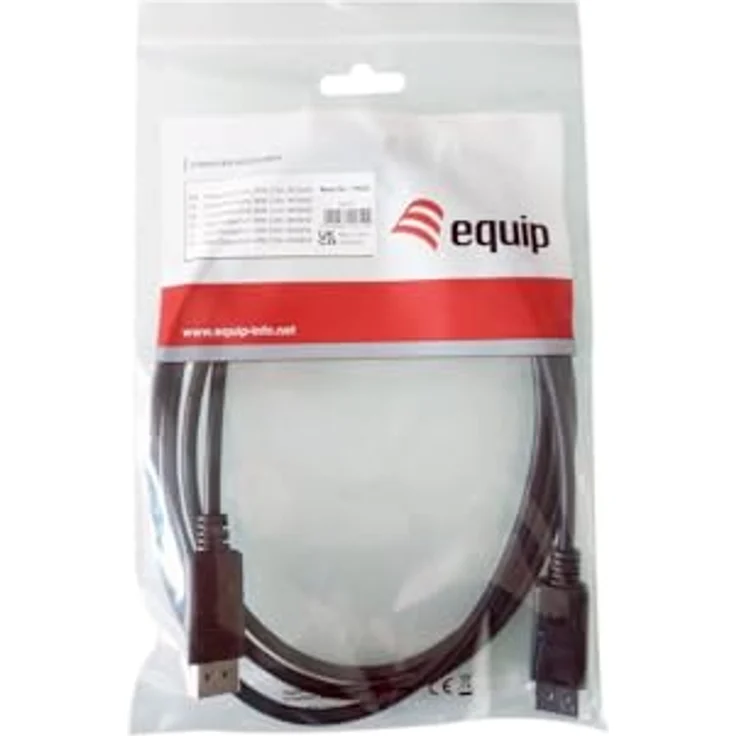 Equip 119339 DisplayPort 1.2-Kabel, 10 m, 4K/60 Hz, vernickelt, PVC-Mantel, Schwarz – Bild 4