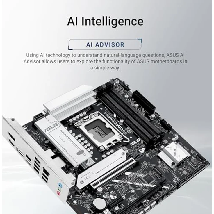 ASUS Prime B860M-A-CSM Mainboard Sockel Intel LGA 1851, DDR5 Speicher, PCIe 5.0 x16, 2X M.2, HDMI, dual DisplayPort, USB 20Gbps Typ-C, Aura Sync – Bild 2