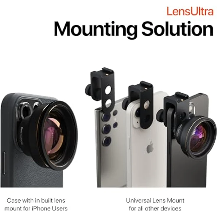 ShiftCam Lensultra 60 mm Telo, Tele-Objektiv mit 5x Zoom, für Universal-Kameras, Schwarz/Gold – Bild 5