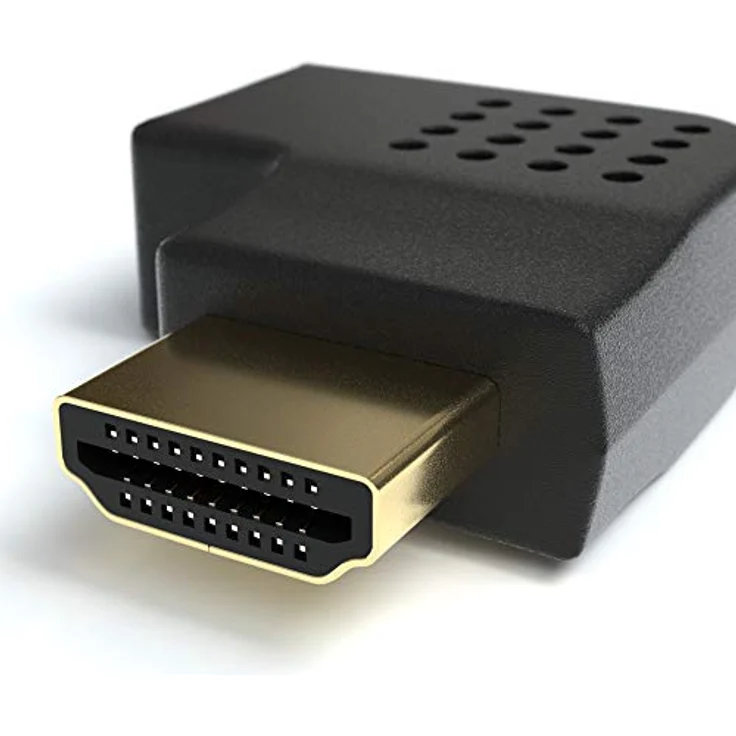 JAMEGA - HDMI Winkel Adapter | Links 90° Grad Winkel Flach von HDMI A Buchse zu HDMI A Stecker 19pol | Konverter 1080p Full HD 4K Ultra HD Vergoldete Stecker – Bild 5