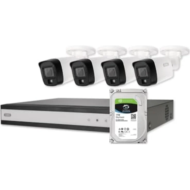 ABUS TVVR33843T, Kabelgebundenes IP-Überwachungs-Set mit 4 Mini-Tube-Kameras, 5 MP, 1 TB HDD, intelligente Bewegungserkennung, Nachtsicht bis 30 Meter – Bild 3