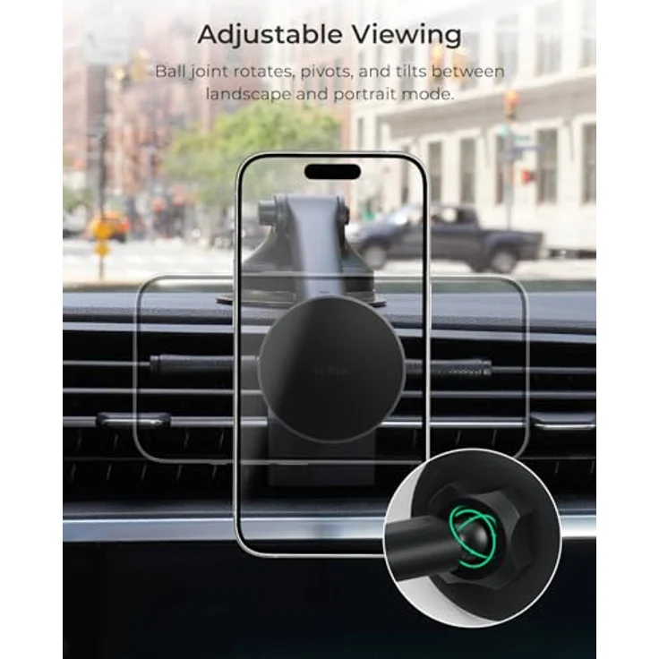 iOttie iTap 3, Magnetische Smartphone Halterung mit Teleskoparm und N52-Magneten, Schwarz – Bild 6