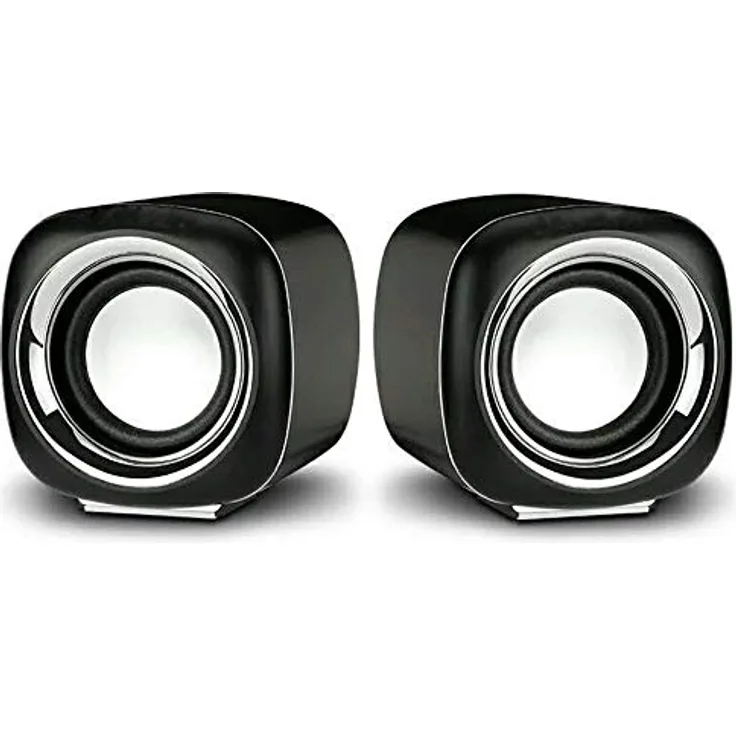 Bolwins F88DS USB Lautsprecher 6W - Tragbarer Mini-PC Lautsprecher mit Dynamischem Sound, USB-Stromversorgung, Schwarz