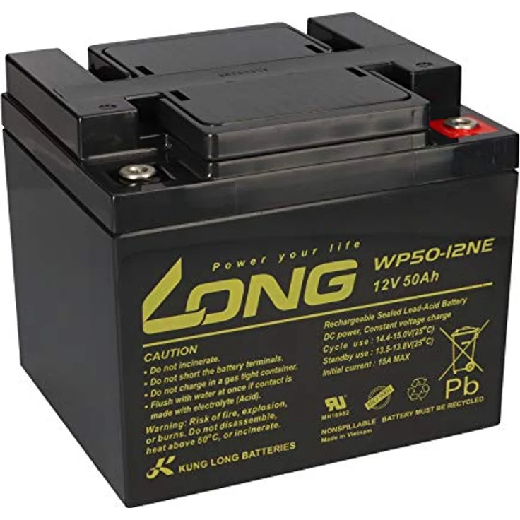 WSB Ersatzakku Ortopedia Eurostar 3+4 2X Kung Long 12V 50Ah Blei Akku Zyklenfest AGM VRLA AKKUman Edition, für Rollstuhl und Elektromobil, 2 Stück – Bild 2