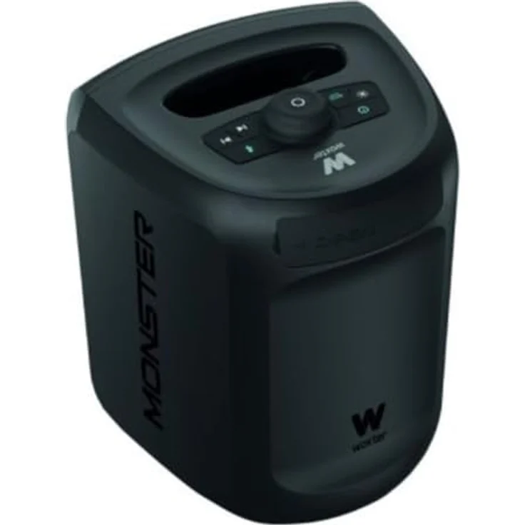Woxter Monster Tragbarer Bluetooth-Lautsprecher mit Karaoke-Funktion, RGB, 2000-mAh-Akku, 60 W, Bluetooth 5.3, Mikrofon IN, Micro-SD, AUX und USB, schwarz – Bild 3