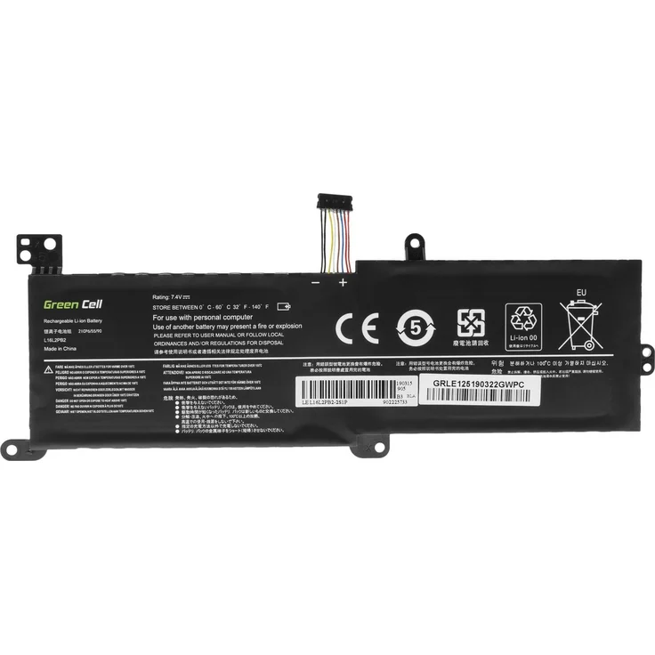 Green Cell Laptop-Batterie, Lithium-Polymer, 3500 mAh, schwarz, passend für Lenovo IdeaPad 320-14, 320-15, 330-15, 520-15
