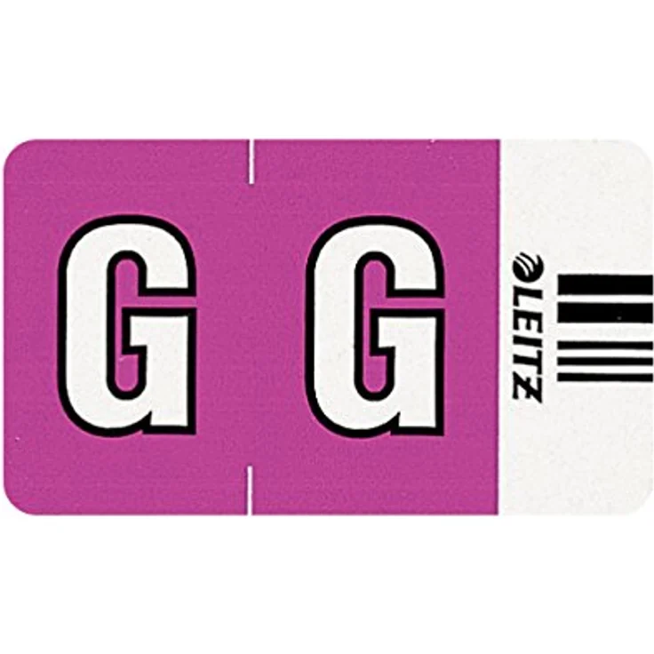 LEITZ Aktenordner LEITZ Buchstabensignal Orgacolor "G", violett, auf Rolle – Bild 2