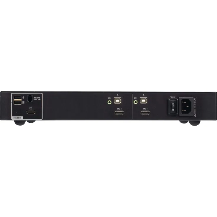 Aten CS1182H4, Secure KVM-Switch mit HDMI, zertifiziert nach PSD PP v4.0, Schwarz