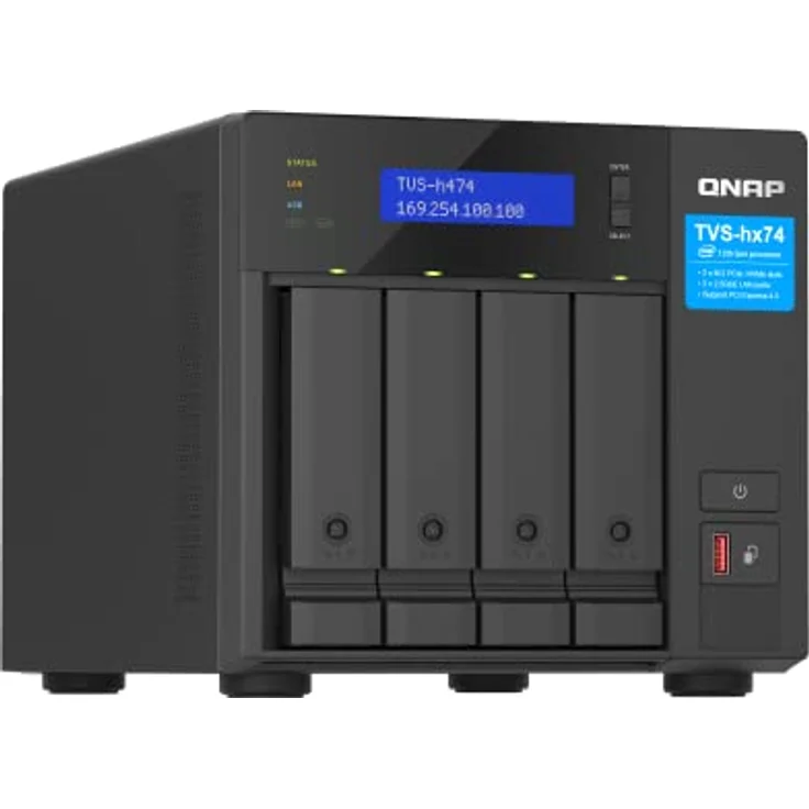 Qnap TVS-h474-PT-8G | Intel Pentium Gold Prozessor, 8 GB RAM, PCIe Gen 4, Schwarz – Bild 3