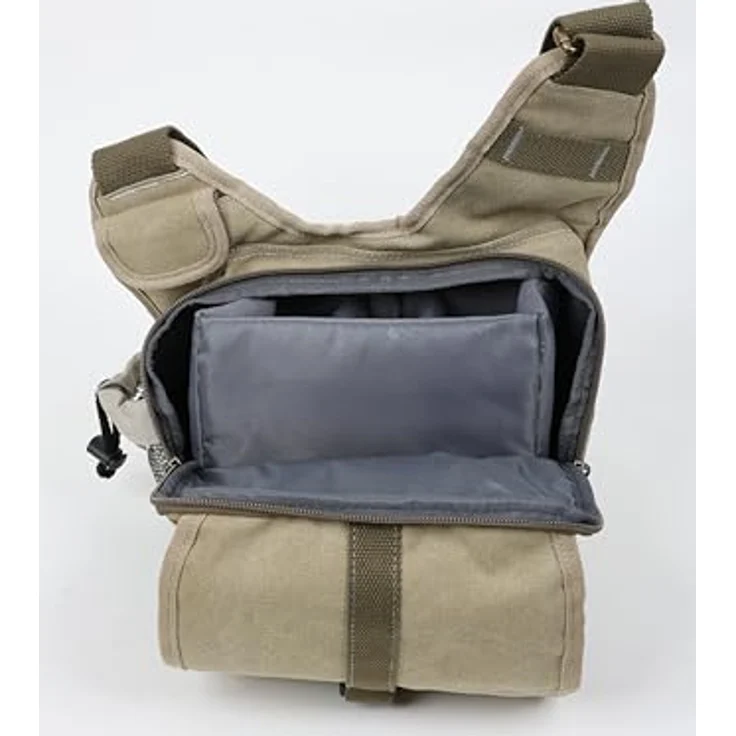 Kalahari K-51 Kikao Canvas Fototasche Khaki – Bild 5