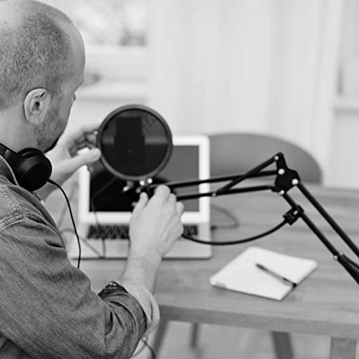 TIE Studio Professioneller Mikrofon Arm Ständer inkl. Halter auf Schreibtisch für Studio-Programm-Aufnahme-Rundfunk-Fernsehsender – Bild 7