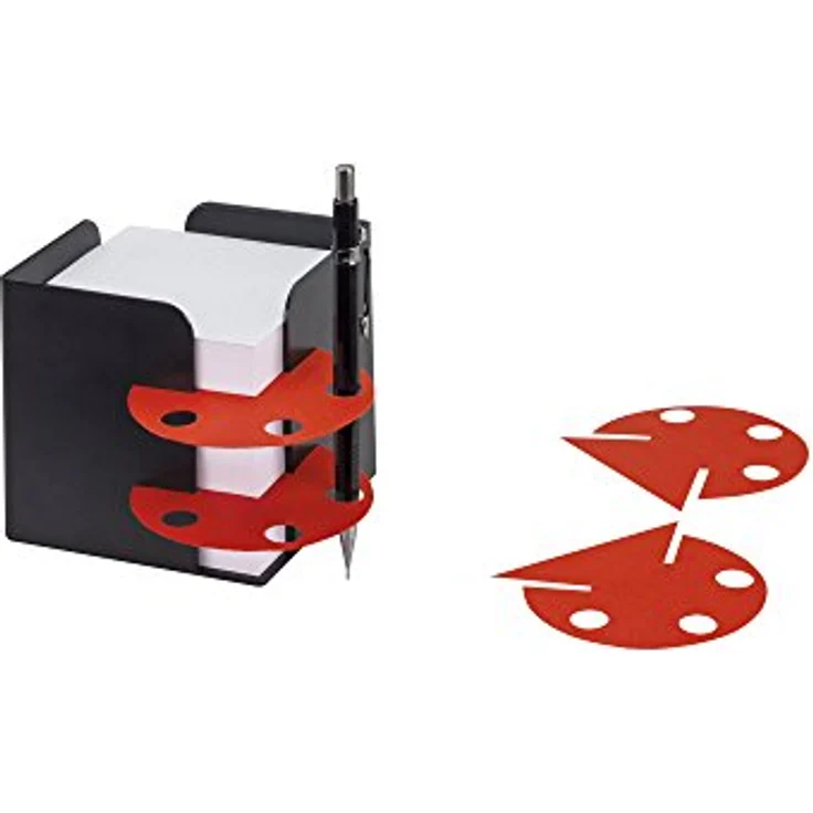 Atlanta Zettelbox Resolution, Notizzettelbox aus 100% recyceltem Kunststoff mit 700 Blatt Papier, schwarz, 9,5x9,5x9,5cm – Bild 2