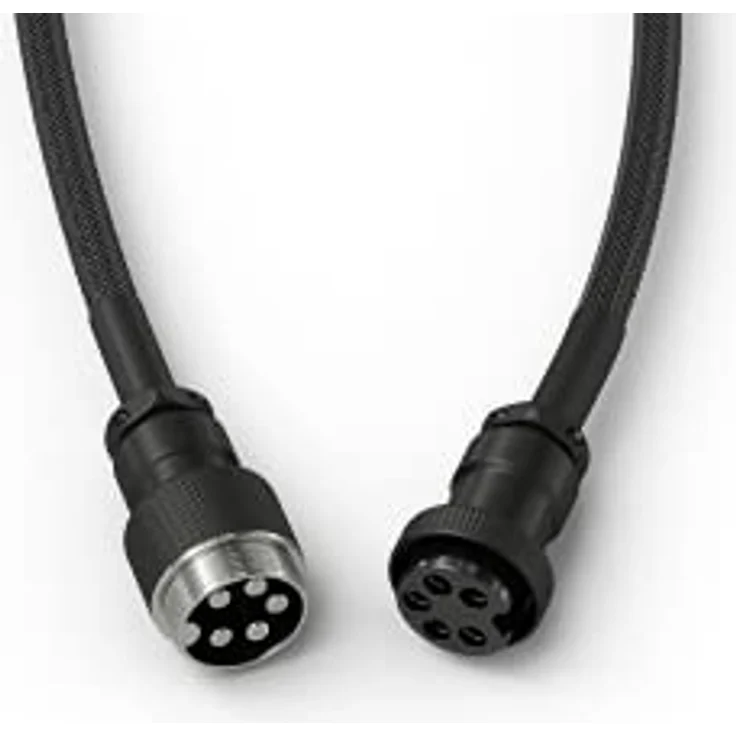 Glorious PC Gaming Race Coiled Cable Phantom Black, USB-C auf USB-A Spiralkabel, USB C Kabel Spiralkabel, Coiled Cable Keyboard mit Aviator Plug, 1,37 Meters, Ordentlich USB C Spiralkabel, schwarz – Bild 2