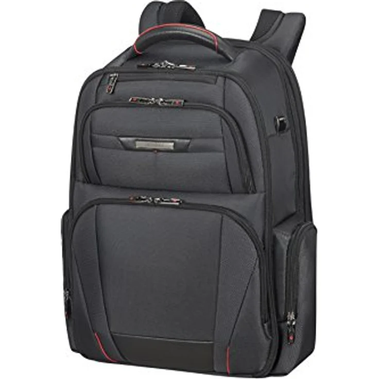 Samsonite Pro-DLX 5 - 17.3 Inch Expandable Laptop Backpack, Black (Black) - Starkes und ballistisches Nylon, RFID-Schutz, Powerbank-Fach, Easy Pass System – Bild 1