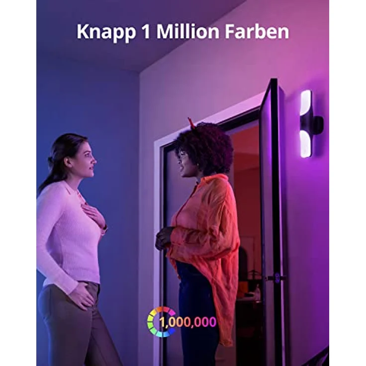 eufy Security Kabelgebundene Wall Light Cam S100, Sicherheitskamera für draußen, 2K Überwachung mit 1200 Lumen, Farbige Nachtsicht, Bewegungssensor, KI Erkennung, IP65 Wasserschutz, Gebührenfrei – Bild 5