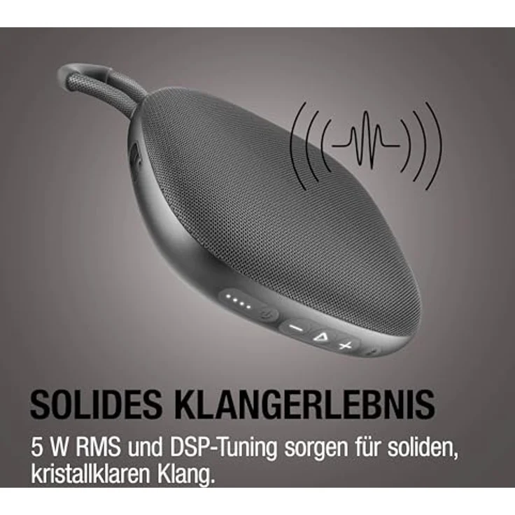 Fresh n Rebel Bold S3 5 W Bluetooth Lautsprecher, IPX6, bis zu 15 h Akkulaufzeit, Anthrazit – Bild 5