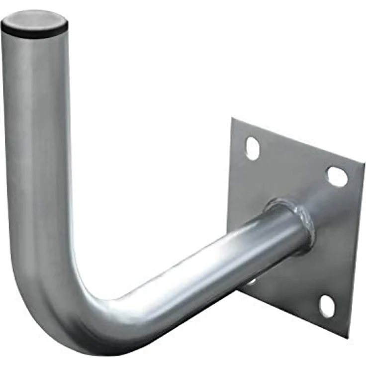 ARLI 60 cm HD SAT Anlage, grau, mit Single LNB, Wandhalter 25 cm und 2 vergoldeten F-Steckern – Bild 5