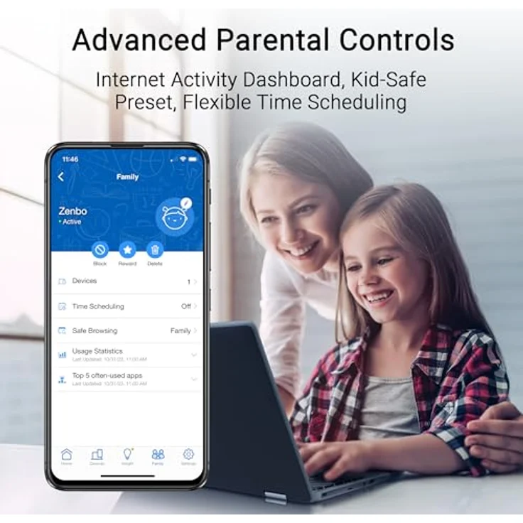 ASUS RT-BE55 BE3600 AiMesh, WiFi 7 Router mit Dual-Band Geschwindigkeiten bis zu 3600 Mbps, Schwarz – Bild 7