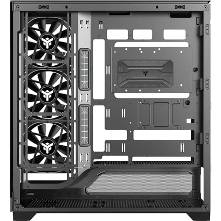 iTek SHOWBUI WAVE 82B, Tower PC-Gehäuse, Schwarz, ATX/ITX/micro ATX, Gaming, mit RGB-Beleuchtung in Blau, Grün und Rot, gehärtetes Glas, verbessertes Kabelmanagement – Bild 9