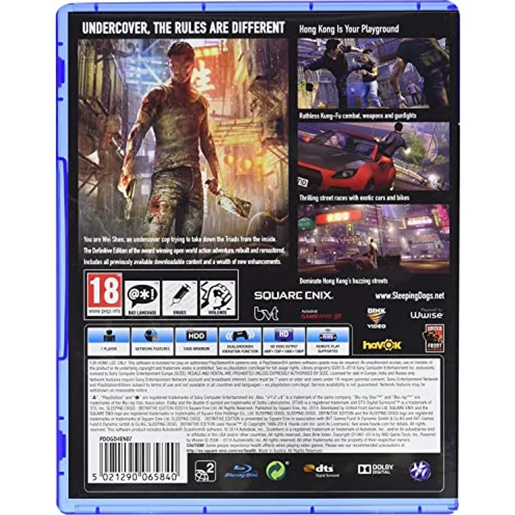 Playstation Sleeping Dogs: Definitive Edition PS4, actiongeladenes Open-World-Spiel mit intuitivem Kampfsystem – Bild 2