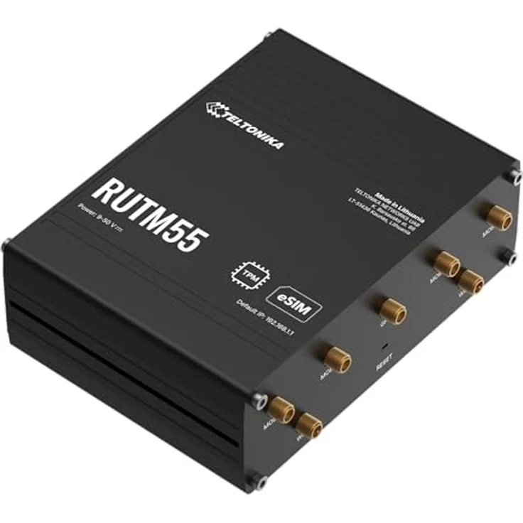 Teltonika RUTM55 (without PSU), 5G Router mit bis zu 3,4 Gbit/s, Dual-SIM, Ethernet, Schwarz – Bild 2