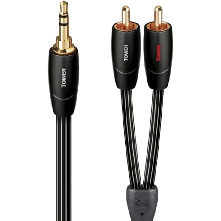 AudioQuest 0.6m Tower 3.5mm - 2xRCA - Audio-Kabel (3.5mm, 2 x RCA, Kupfer, 0,6 m, Schwarz) – Bild 2