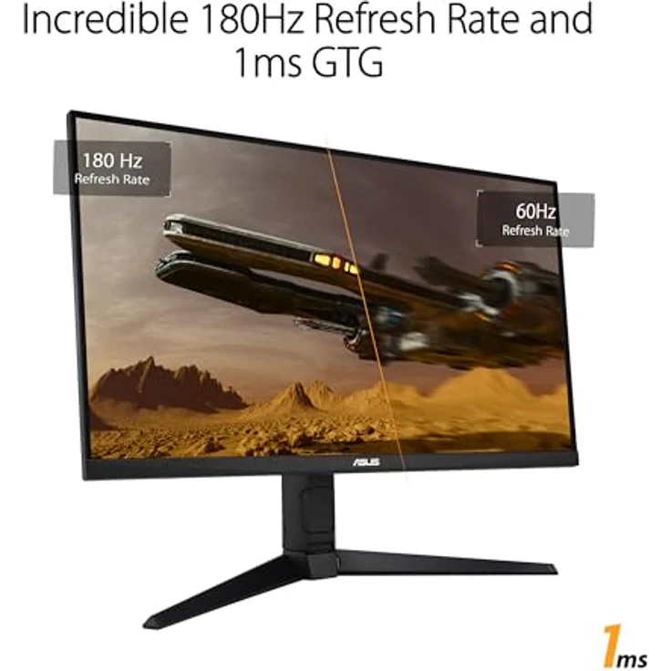 ASUS TUF Gaming VG27AQL3A 27 Zoll WQHD Monitor - 180 Hz, 1ms GtG, FreeSync, G-Sync, Adaptive Sync, ELMB, DisplayHDR 400 - Fast-IPS Panel, 2560x1440, ergonomisch, Speaker – Bild 3