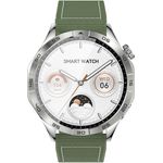 XO Watch 4 Herren-Smartwatch, modern und elegant, Passwort Smartwatch, 7 Arbeitstage, Amoled, Magnetische Aufladung, 1,43“, IP68 wasserdicht Grün