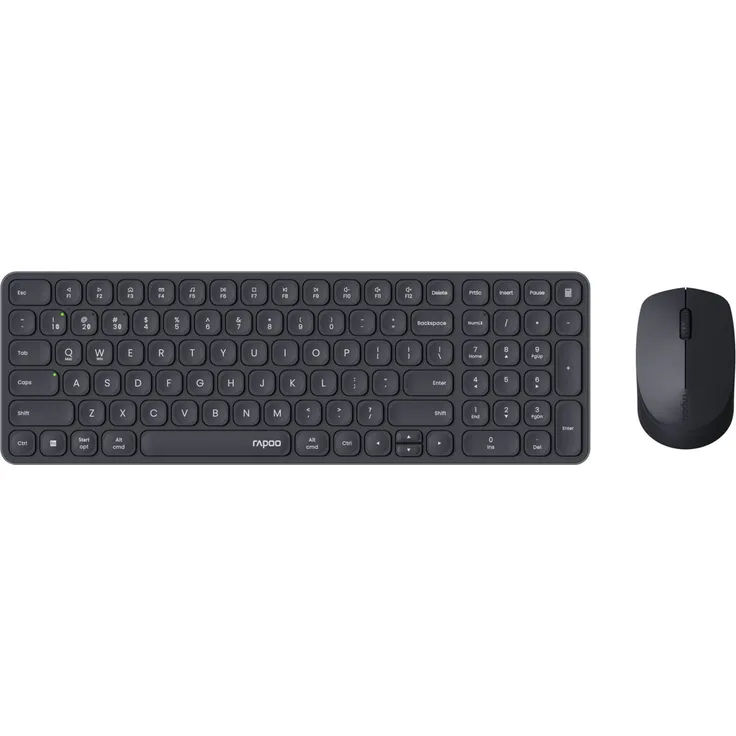 Rapoo 9310M, Kabelloses ultraflaches Multi-Mode-Deskset Tastatur- und Maus-Set, Aluminium Design