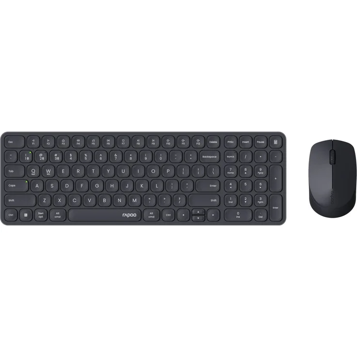 Rapoo 9310M, Kabelloses ultraflaches Multi-Mode-Deskset Tastatur- und Maus-Set, Aluminium Design – Bild 1