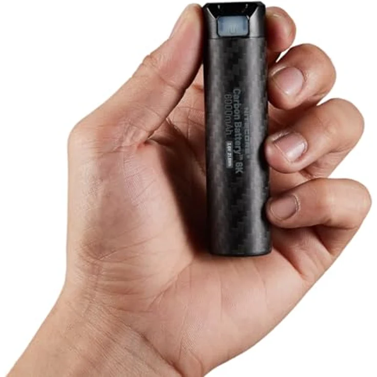 NiteCore Carbon Battery 6K Powerbank, 6000mAh, Carbon-Oberfläche, USB-C-Anschluss – Bild 3