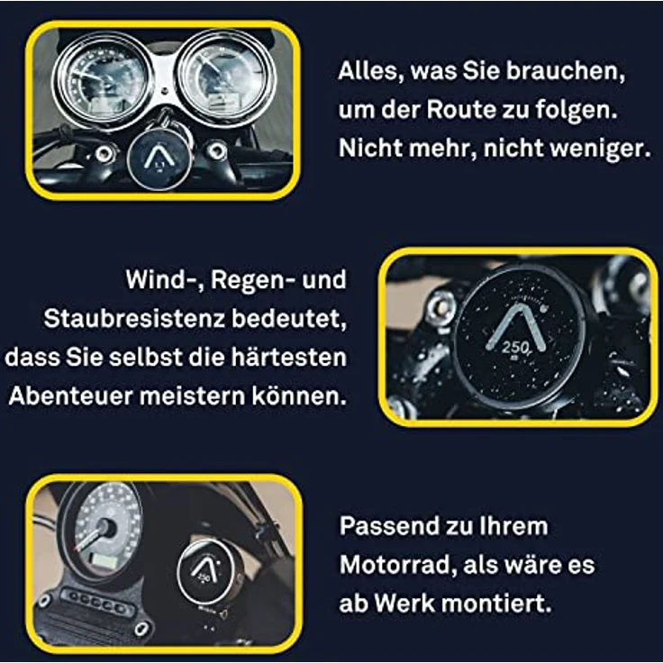 Beeline Moto GPS, Wetterfestes Motorrad Navigation Gerät in Silber, 30h Akkulaufzeit, Handschuhgeeignet – Bild 5