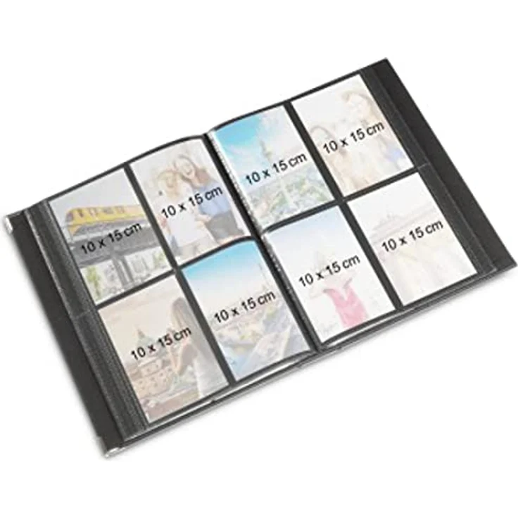 Hama Einsteckalbum New York City, für 400 Fotos im Format 10x15, schwarze Innenseiten, 4 Einsteck-Taschen pro Seite, Foto-Album schwarz - Preisvergleich – Bild 2