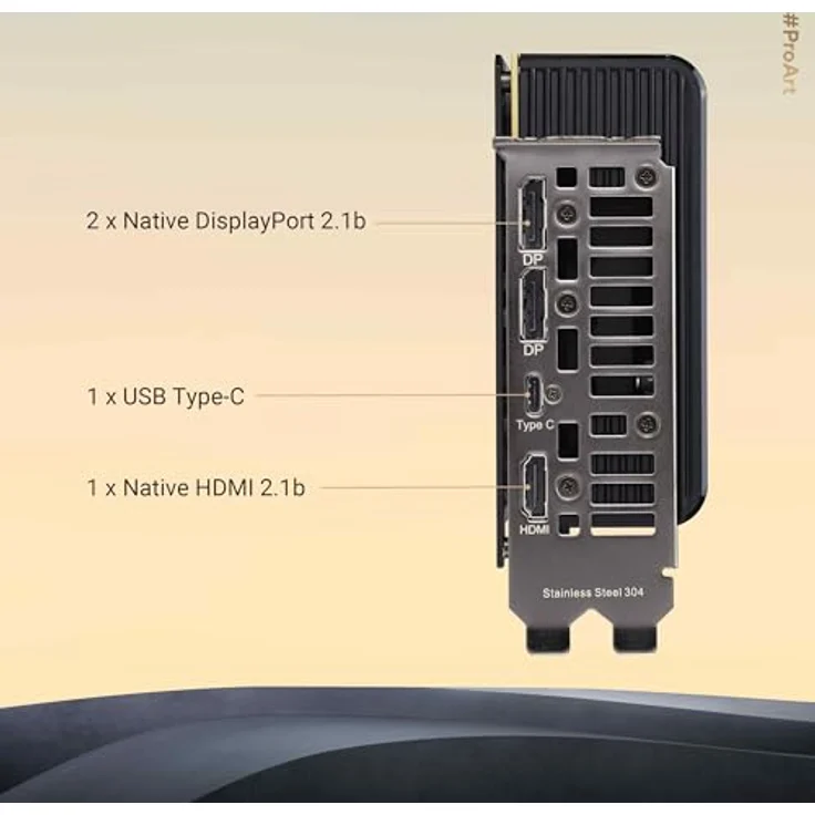 ASUS PROART-RTX5070TI-O16G, 16 GB Grafikkarte mit 2,5-Slot-Design, USB-Type-C-Anschluss und Axial-Tech-Kühlung – Bild 7