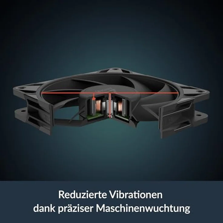 ARCTIC P12 Pro, 120 mm PWM Gehäuselüfter mit 600-3000 rpm, hydrodynamisches Gleitlager, Schwarz – Bild 4