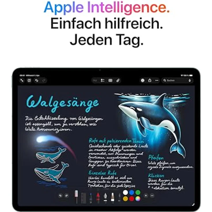 Apple 11" iPad Air (M4), Liquid Retina Display, 128 GB, 12 MP Kamera, WLAN 7, 5G, Touch ID, Blau – Bild 4