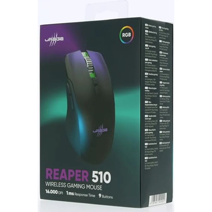 Urage Reaper 510 Black Wireless (Kabelgebunden) Gaming-Maus mit 16.000 dpi Pixart Sensor und TTC-GOLDEN Switches – Bild 7