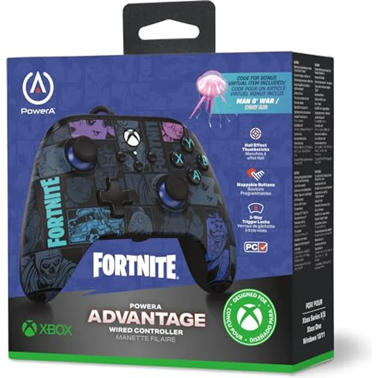 PowerA XB Controller Advantage Wired, Fortnite Victory Royale mit Hall-Effect-Thumbsticks, programmierbaren Gaming Buttons und 3.05 m USB-C-Kabel – Bild 2