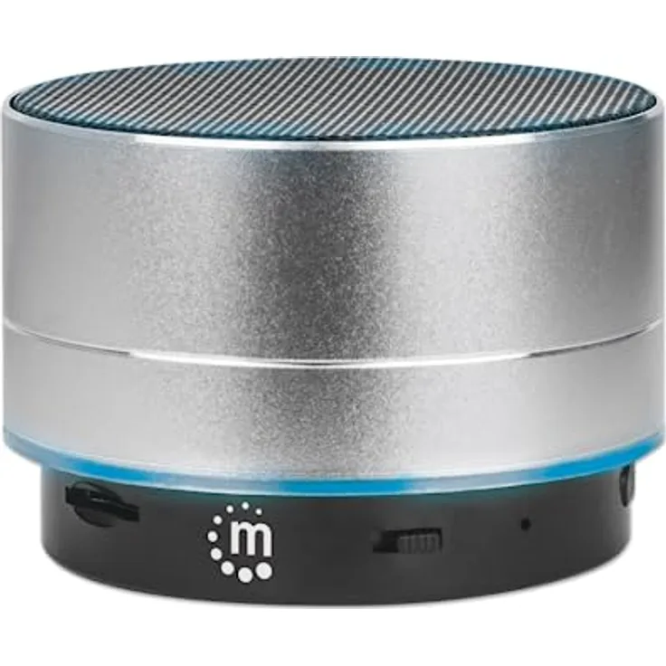 Manhattan Metallic LED-Bluetooth®-Lautsprecher Silber