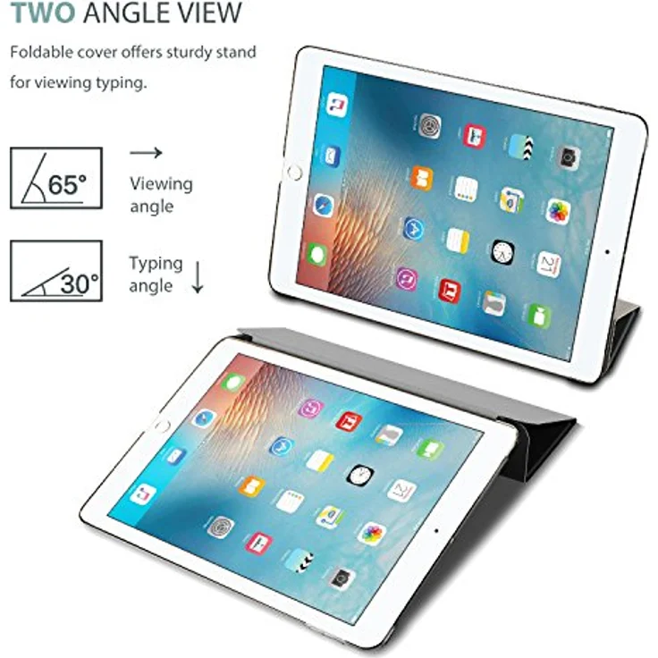 ProCase Hülle für iPad Air 3 2019/iPad Pro 10.5, Ultra Dünn Case Cover mit transluzenter Rückseite und Auto Schlafen/Wachen, Schwarz – Bild 5