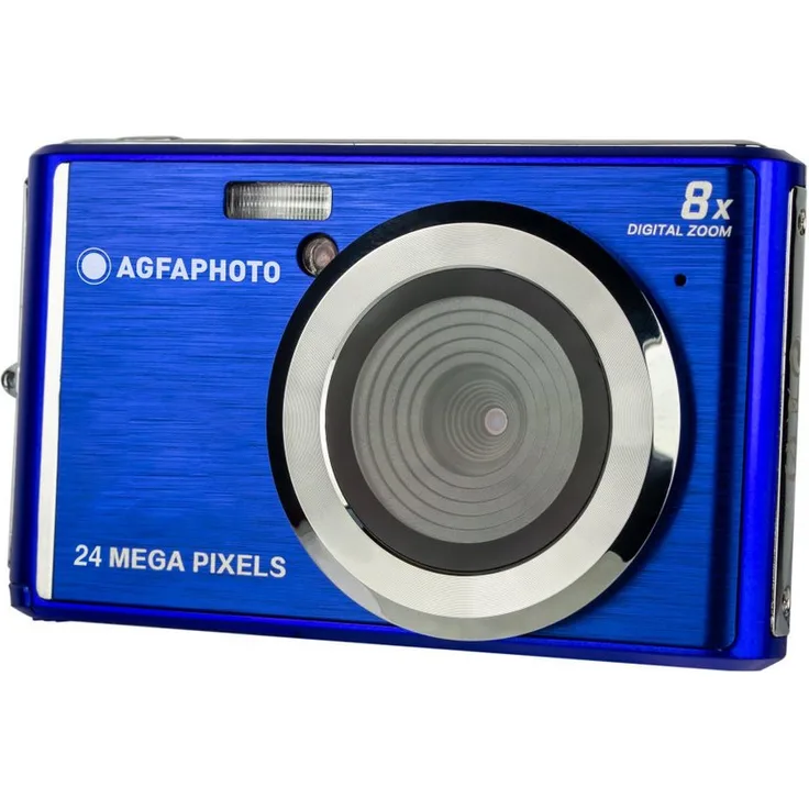 AgfaPhoto DC5500 blau Kompaktkamera mit 24 MP CMOS-Sensor, 8x Digitalzoom und HD-Video