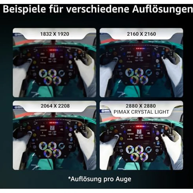 Pimax Crystal Light, VR Brille mit 130° Sichtfeld, 2880 x 2880 Pixeln Auflösung, 120 Hz Bildwiederholfrequenz und Mini-LED-Technologie – Bild 3