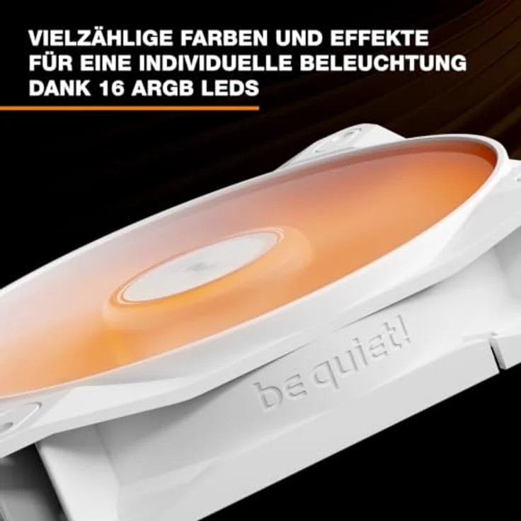 be quiet! LIGHT WINGS LX 140mm PWM Reverse Triple Pack White, Gehäuselüfter mit Sleeve-Lager und umgekehrten Lüfterblättern – Bild 5