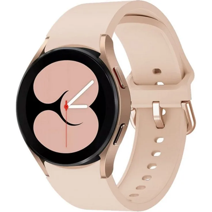 Wigento Smartwatch-Armband Für Samsung Galaxy Watch FE 6 5 4 Normal Pro Classic Kunststoff Band, Rosa 